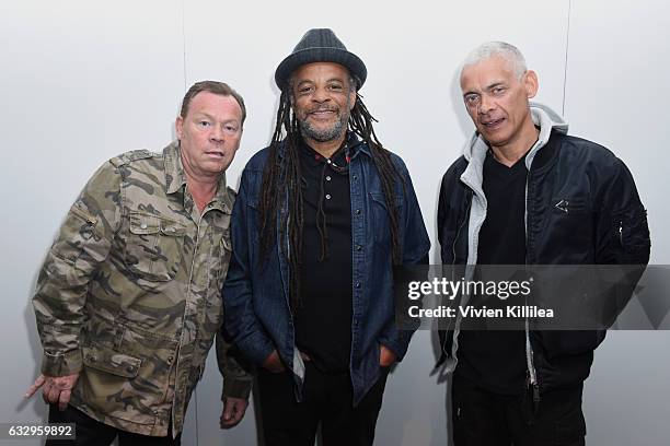 Musicians Ali Campbell, Astro and Mickey Virtue of UB40 attend the iHeart80s Party 2017 at SAP Center on January 28, 2017 in San Jose, California.