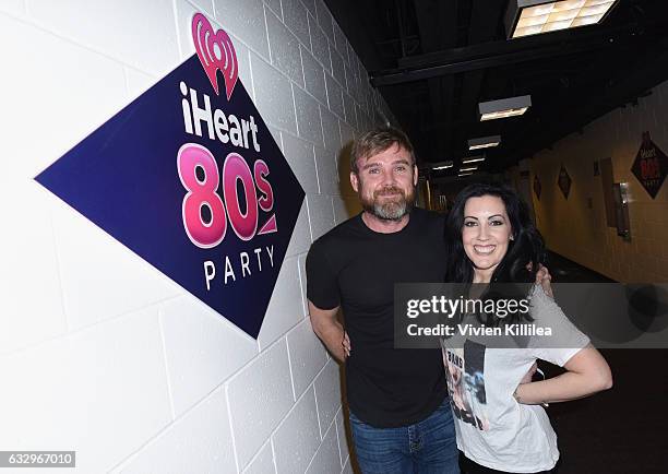 Ricky Schroder and Witney Carson attend the iHeart80s Party 2017 at SAP Center on January 28, 2017 in San Jose, California.