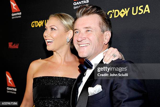 Dancer Kym Johnson and TV personality Robert Herjavec attend the 2017 G'Day Black Tie Gala at Governors Ballroom At Hollywood And Highland on January...