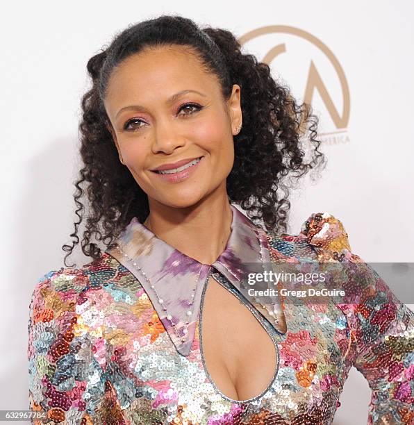 Actress Thandie Newton arrives at the 28th Annual Producers Guild Awards at The Beverly Hilton Hotel on January 28, 2017 in Beverly Hills, California.