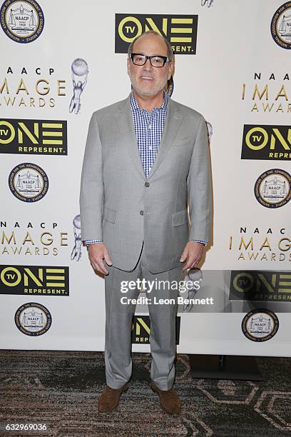 President of TV One Brad Siegel arrives at the 48th NAACP Image Awards Nominees' Luncheon at Loews Hollywood Hotel on January 28, 2017 in Hollywood,...