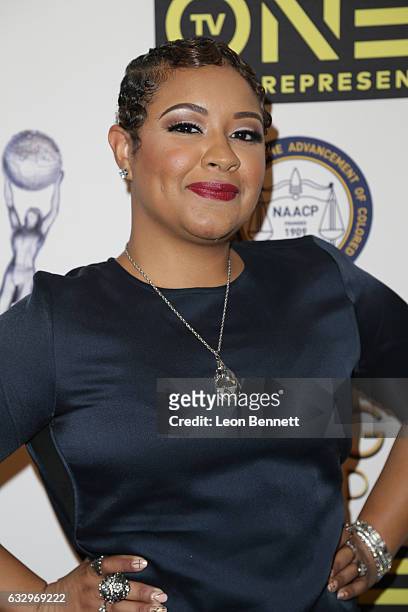 Performer Candace Cole arrives at the 48th NAACP Image Awards Nominees' Luncheon at Loews Hollywood Hotel on January 28, 2017 in Hollywood,...