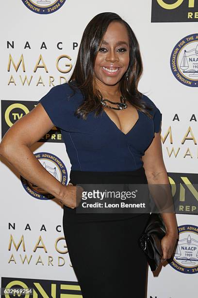 Actress Deborah Riley Draper arrives at the 48th NAACP Image Awards Nominees' Luncheon at Loews Hollywood Hotel on January 28, 2017 in Hollywood,...