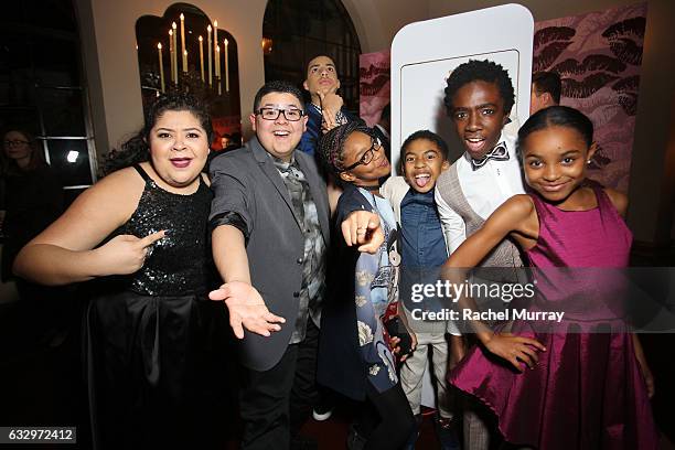 Actors Raini Rodriguez, Rico Rodriguez, Marcus Scribner, Marsai Martin, Miles Brown, Caleb McLaughlin and Saniyya Sidney attend the Entertainment...