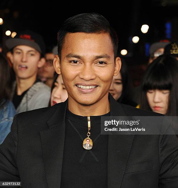 Actor Tony Jaa attends the premiere of "xXx: Return of Xander Cage" at TCL Chinese Theatre IMAX on January 19, 2017 in Hollywood, California.