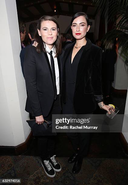 Actress Clea DuVall and Mia Weier attend the Entertainment Weekly Celebration of SAG Award Nominees sponsored by Maybelline New York at Chateau...