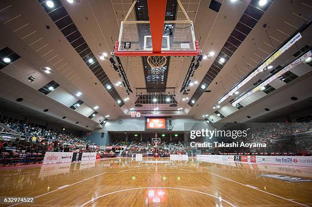 General view of the Funabashi Arena prior to the B. League game between Chiba Jets and Osaka Evessa at Funabashi Arena on January 29 Funabashi, Japan.