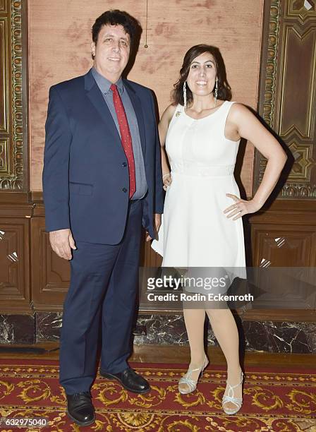 Steve Russo and Kati Ann pose for a portrait at The Salvation Army Southern California Division at Jonathan Club on January 28, 2017 in Los Angeles,...
