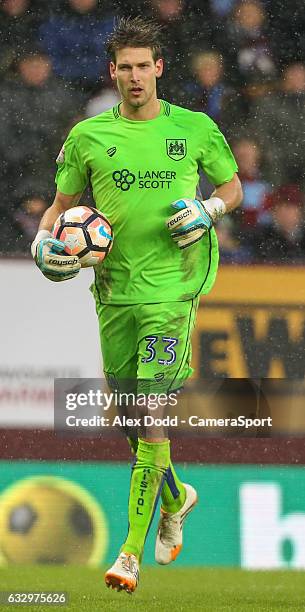 Bristol City's Fabian Giefer in action during the Emirates FA Cup Fourth Round match between Burnley and Bristol City at Turf Moor on January 28,...