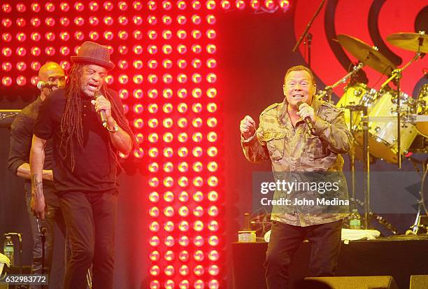Astro and Ali Campbell of UB40 perform during the 2017 iHeart80s Party at SAP Center on January 28, 2017 in San Jose, California.