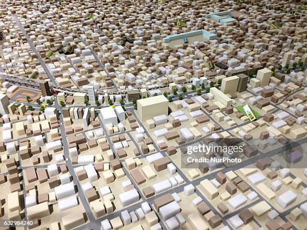 Diorama of the cityscape of Tokyo is seen at a station in Tokyo, Japan January 29, 2017.