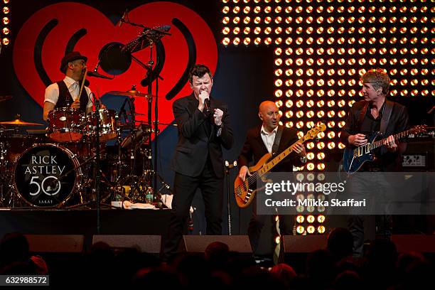 Musician Rick Astley performs at SAP Center on January 28, 2017 in San Jose, California.