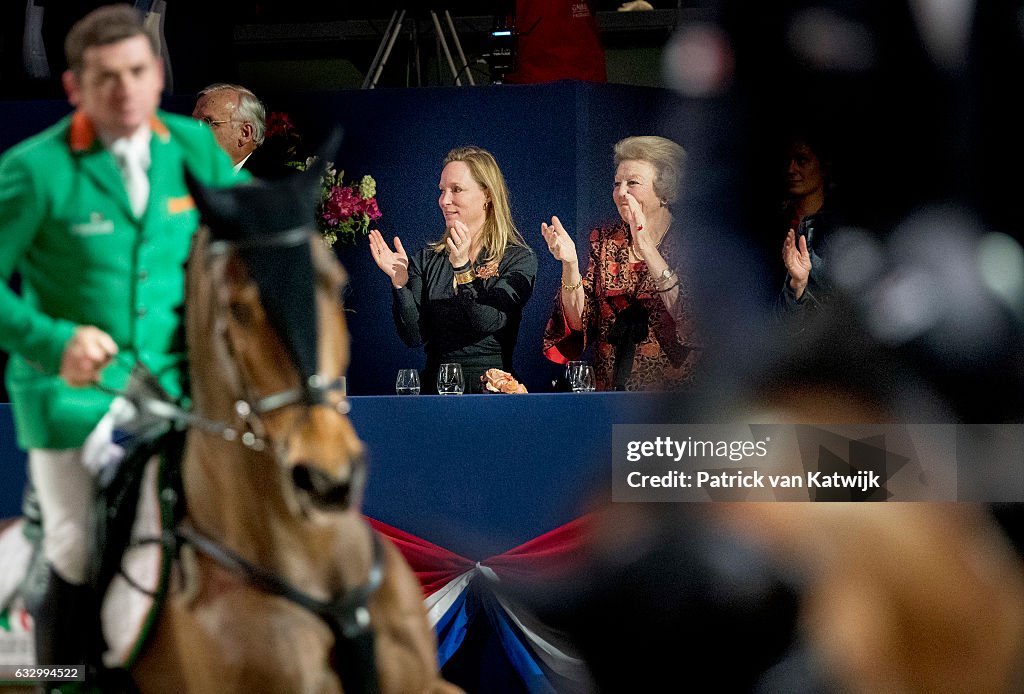 Princess Beatrix Of The Nederlands Attends The Amsterdam Jumping