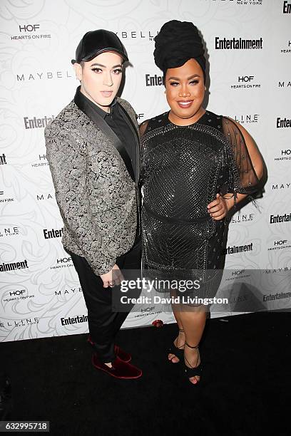 Maybelline social influencers Manny MUA and Patrick Starr arrive at the Entertainment Weekly celebration honoring nominees for The Screen Actors...