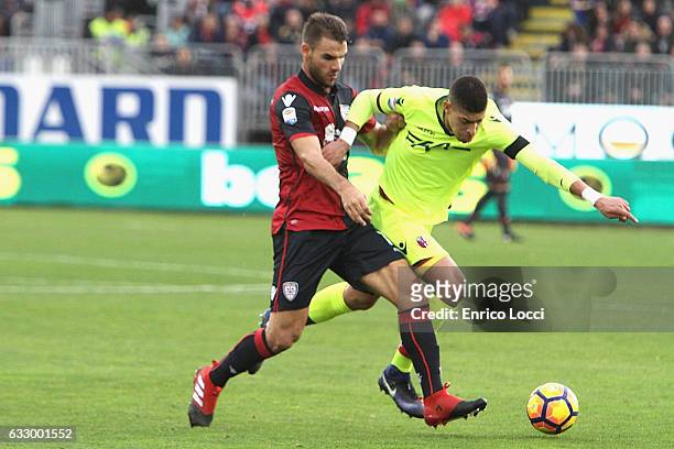 Panagiotis Tachtsidis of Cagliari in action during the Serie A match between Cagliari Calcio and Bologna FC at Stadio Sant'Elia on January 29, 2017...