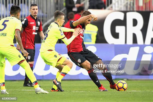 Panagiotis tachtsidis of Cagliari in action during the Serie A match between Cagliari Calcio and Bologna FC at Stadio Sant'Elia on January 29, 2017...