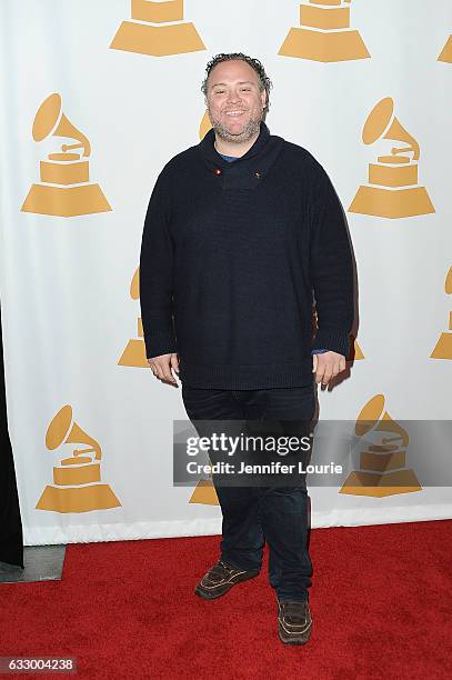 Musician Evan Bogart arrives at The Recording Academy Los Angeles Chapter's celebration honoring the nominees of the 59th GRAMMY Awards at Fig &...