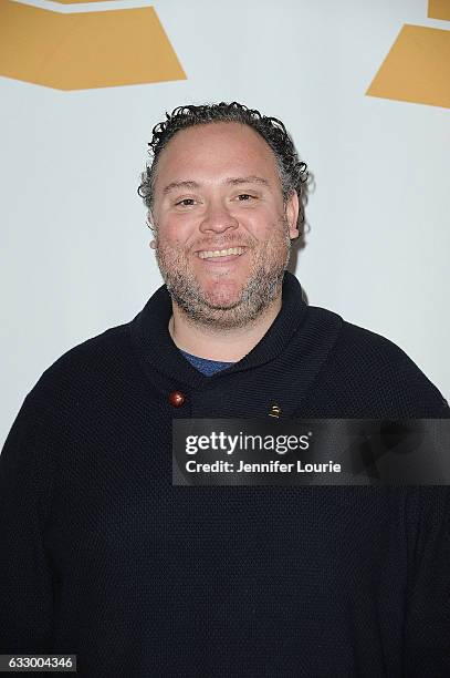 Musician Evan Bogart arrives at The Recording Academy Los Angeles Chapter's celebration honoring the nominees of the 59th GRAMMY Awards at Fig &...