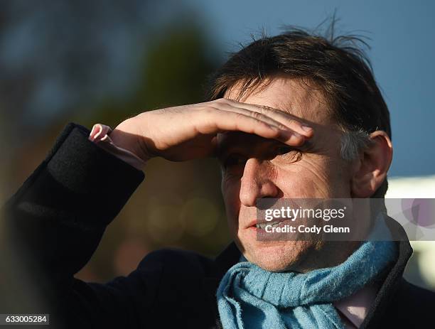 Dublin , Ireland - 29 January 2017; Trainer Henry de Bromhead in the parade ring after sending out Petit Mouchoir to win the BHP Insurance Irish...