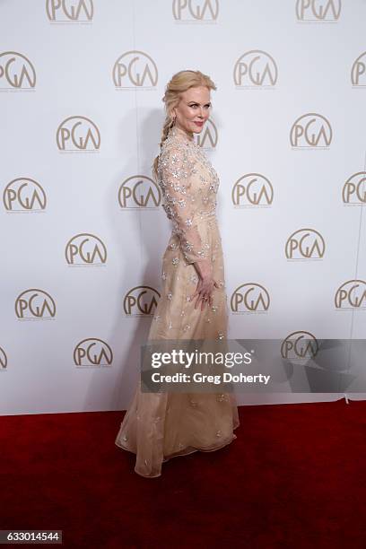 Actress Nicole Kidman arrives for the 28th Annual Producers Guild Awards at The Beverly Hilton Hotel on January 28, 2017 in Beverly Hills, California.