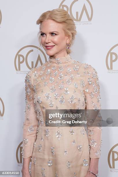 Actress Nicole Kidman arrives for the 28th Annual Producers Guild Awards at The Beverly Hilton Hotel on January 28, 2017 in Beverly Hills, California.