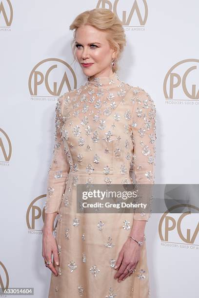 Actress Nicole Kidman arrives for the 28th Annual Producers Guild Awards at The Beverly Hilton Hotel on January 28, 2017 in Beverly Hills, California.