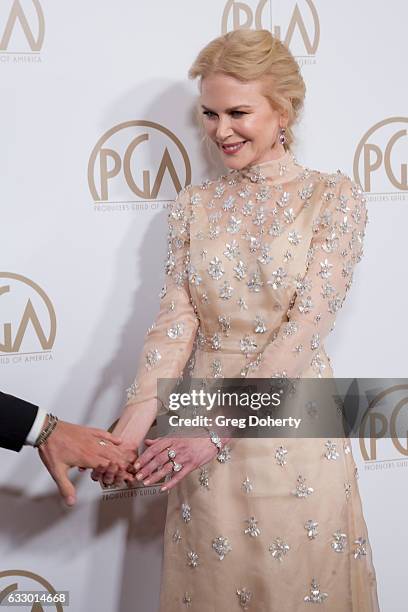 Actress Nicole Kidman arrives for the 28th Annual Producers Guild Awards at The Beverly Hilton Hotel on January 28, 2017 in Beverly Hills, California.