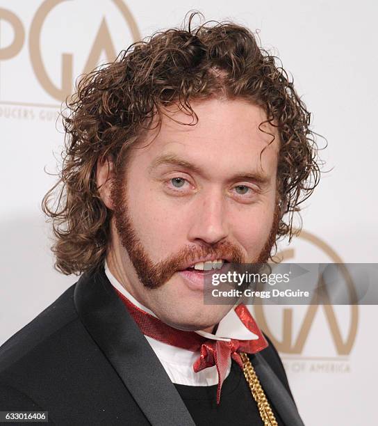 Actor T.J. Miller arrives at the 28th Annual Producers Guild Awards at The Beverly Hilton Hotel on January 28, 2017 in Beverly Hills, California.