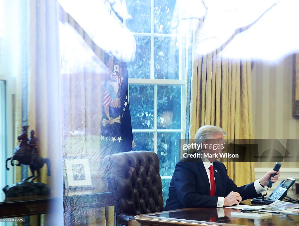 President Trump Speaks With King Of Saudi Arabia From The White House