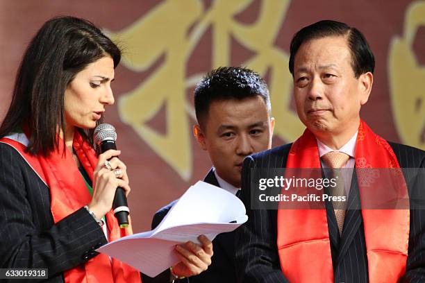 Mayor Virginia Raggi attended the Chinese New Year in Rome parades and martial arts.