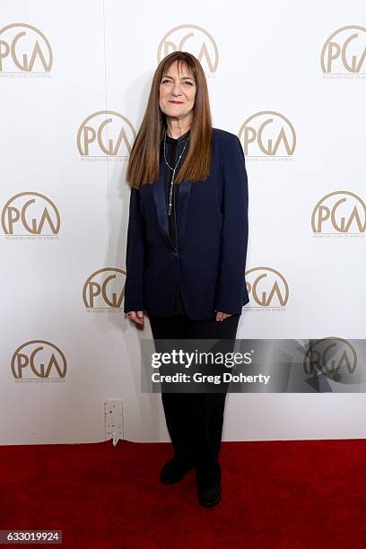Osnat Shurer arrive for the 28th Annual Producers Guild Awards at The Beverly Hilton Hotel on January 28, 2017 in Beverly Hills, California.