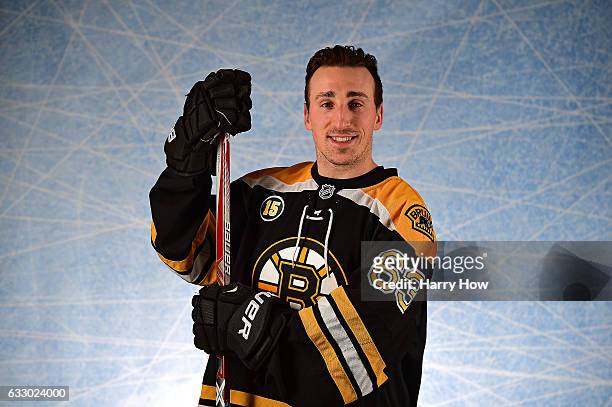 Brad Marchand of the Boston Bruins poses for a portrait prior to the 2017 Honda NHL All-Star Game at Staples Center on January 29, 2017 in Los...