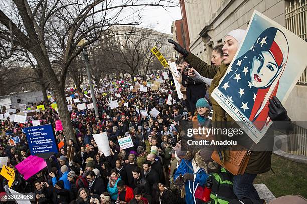 January 29: Thousands of people gather at the White House to protest President Donald Trumps ban on people from seven Muslim majority countries...