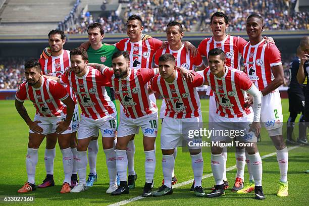 Players of Necaxa pose for a photo prior the 4th round match between Pumas UNAM and Necaxa as part of the Torneo Clausura 2017 Liga MX at Olimpico...