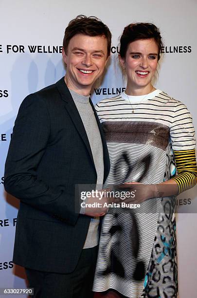 Actor Dane DeHaan and his wife Anna Wood attend the 'A Cure for Wellness' Berlin premiere on January 29, 2017 in Berlin, Germany.