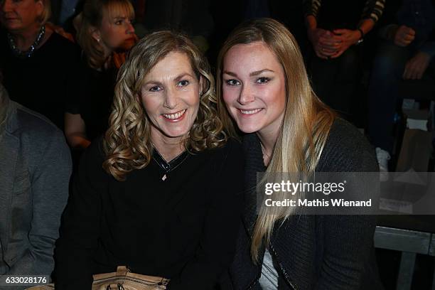 Beate Klever and Maren Klever attend the Thomas Rath show during Platform Fashion January 2017 at Areal Boehler on January 29, 2017 in Duesseldorf,...