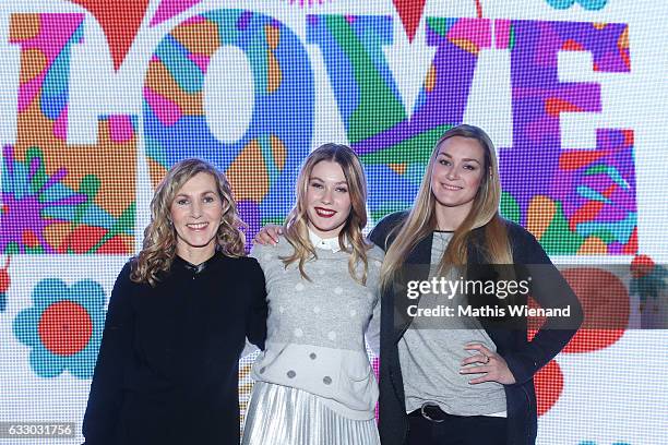 Beate Klever, Amelie Klever and Maren Klever attend the Thomas Rath after party during Platform Fashion January 2017 at Areal Boehler on January 29,...