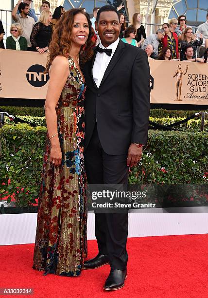 Actors Sondra Spriggs and Mykelti Williamson attend the 23rd Annual Screen Actors Guild Awards at The Shrine Expo Hall on January 29, 2017 in Los...