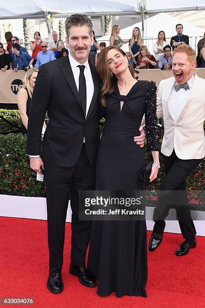 Producer David Benioff and actor Amanda Peet attend the 23rd Annual Screen Actors Guild Awards at The Shrine Expo Hall on January 29, 2017 in Los...