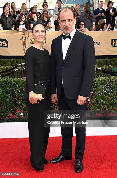 Tamara Malkin-Stuart and actor Nick Sandow attend The 23rd Annual Screen Actors Guild Awards at The Shrine Auditorium on January 29, 2017 in Los...