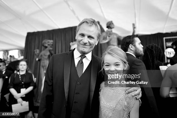 Actors Viggo Mortensen and Shree Crooks attend The 23rd Annual Screen Actors Guild Awards at The Shrine Auditorium on January 29, 2017 in Los...