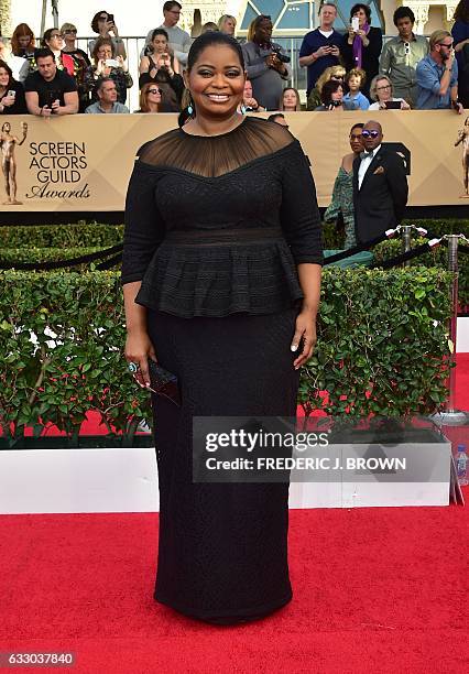 Actress Octavia Spencer arrives for the 23rd Annual Screen Actors Guild Awards at the Shrine Exposition Center on January 29 in Los Angeles,...