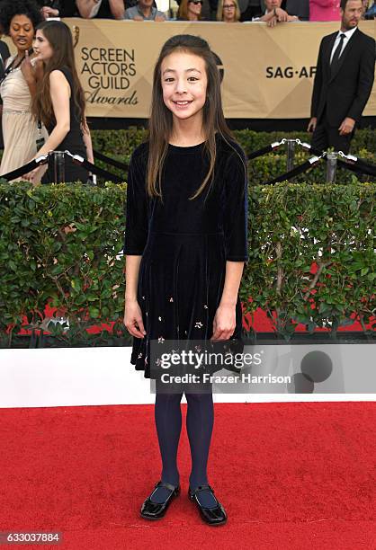 Actress Aubrey Anderson-Emmons attends The 23rd Annual Screen Actors Guild Awards at The Shrine Auditorium on January 29, 2017 in Los Angeles,...