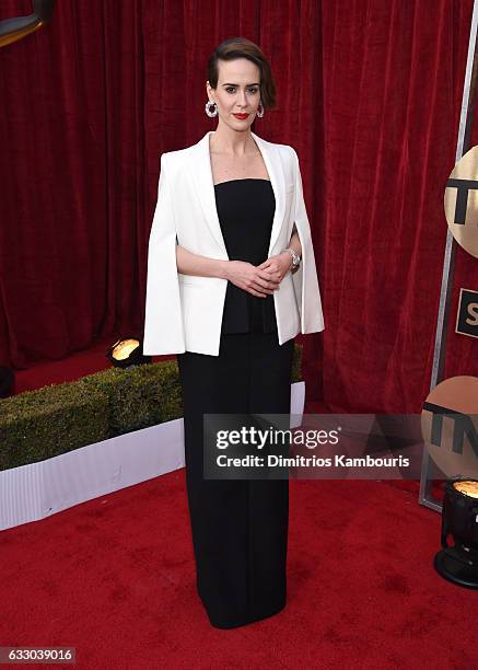 Actor Sarah Paulson attends The 23rd Annual Screen Actors Guild Awards at The Shrine Auditorium on January 29, 2017 in Los Angeles, California....