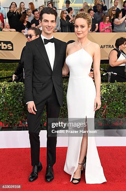 Musician Alex Greenwald and actor Brie Larson attend The 23rd Annual Screen Actors Guild Awards at The Shrine Auditorium on January 29, 2017 in Los...