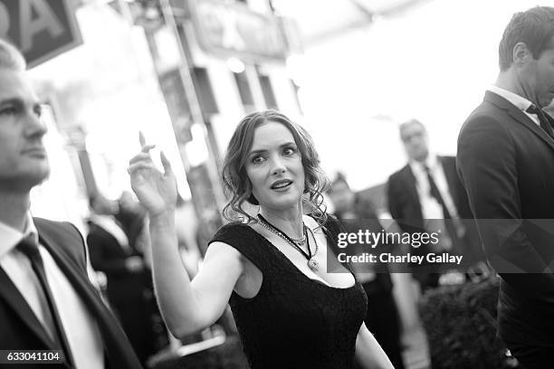 Actor Winona Ryder attends The 23rd Annual Screen Actors Guild Awards at The Shrine Auditorium on January 29, 2017 in Los Angeles, California....