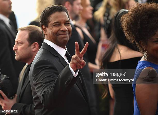 Actor Denzel Washington attends The 23rd Annual Screen Actors Guild Awards at The Shrine Auditorium on January 29, 2017 in Los Angeles, California....