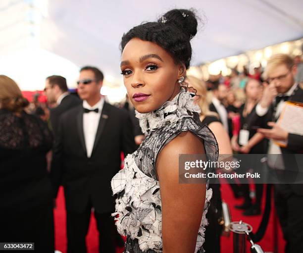 Actor Janelle Monae attends The 23rd Annual Screen Actors Guild Awards at The Shrine Auditorium on January 29, 2017 in Los Angeles, California....