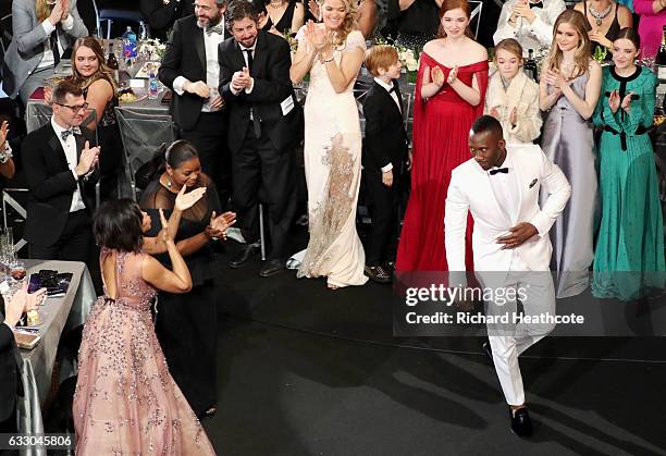 Actors Taraji P. Henson, Octavia Spender and Mahershala Ali during The 23rd Annual Screen Actors Guild Awards at The Shrine Auditorium on January 29,...