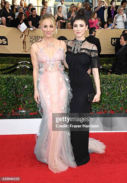 Actors Kaley and Briana Cuoco attend The 23rd Annual Screen Actors Guild Awards at The Shrine Auditorium on January 29, 2017 in Los Angeles,...